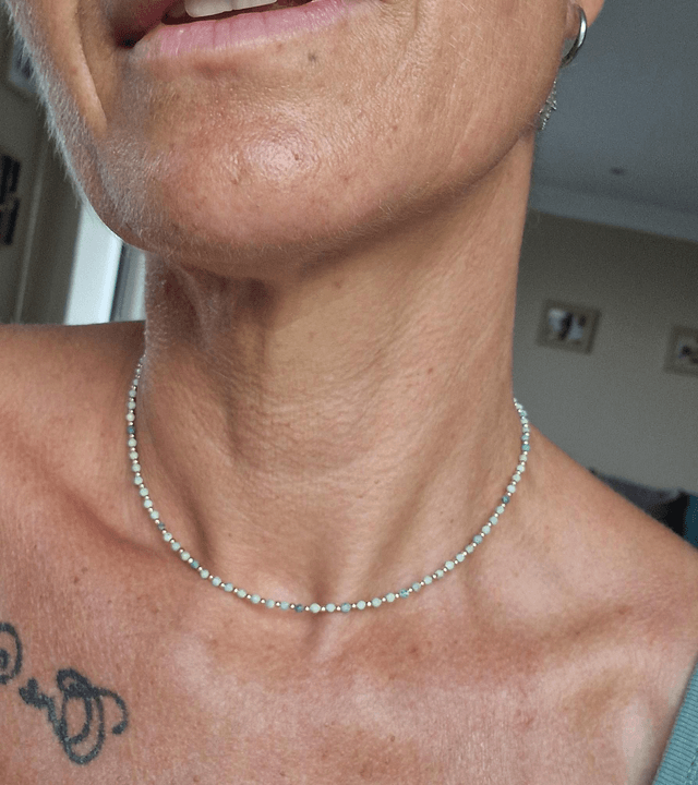 Collier Stone & Steel amazonite du pérou