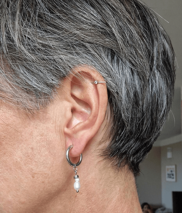 Boucles Mother of pearl mini