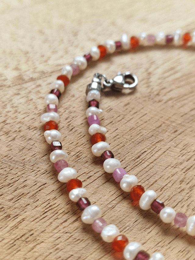 Pearl & Pop Sunset mini argent