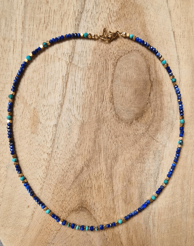 Collier Bali Lapis-Lazuli & turquoise