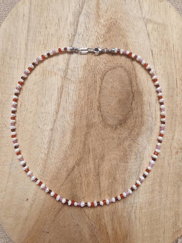 Pearl & Pop Sunset mini argent