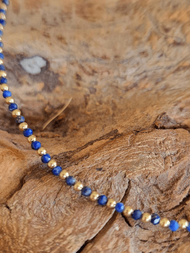 Collier Stone & Steel Lapis Lazuli 