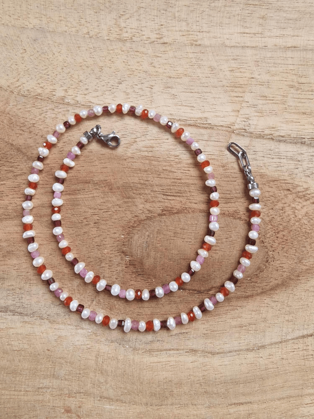 Pearl & Pop Sunset mini argent