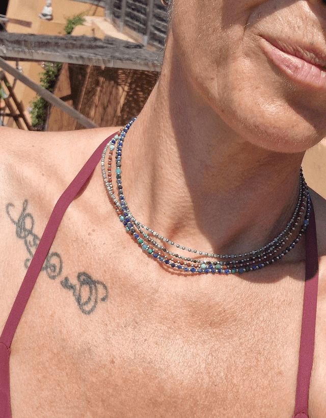 Collier Stone & Steel Amazonite