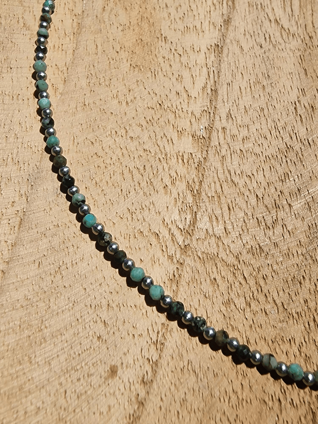Collier Stone & Steel Turquoise Africaine
