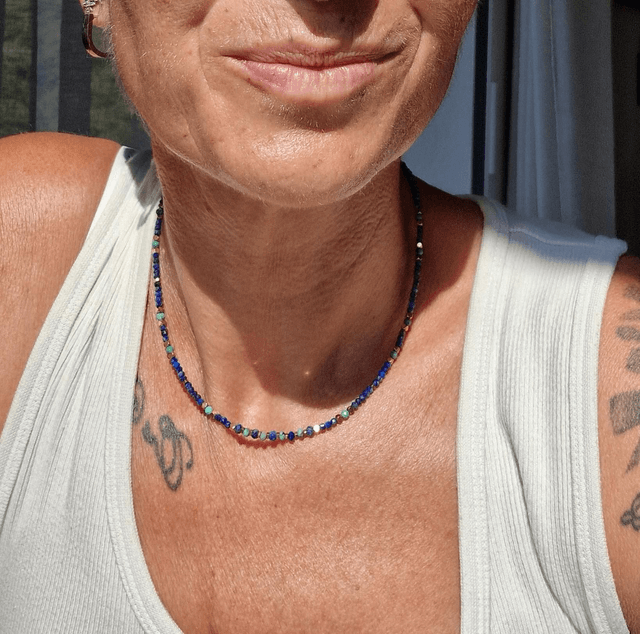 Collier Bali Lapis-Lazuli & turquoise