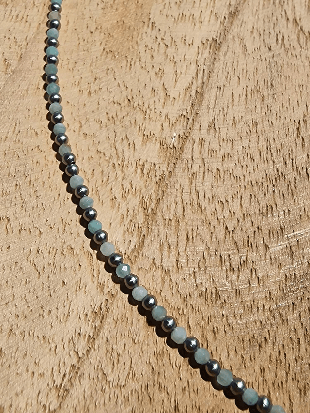 Collier Stone & Steel Amazonite