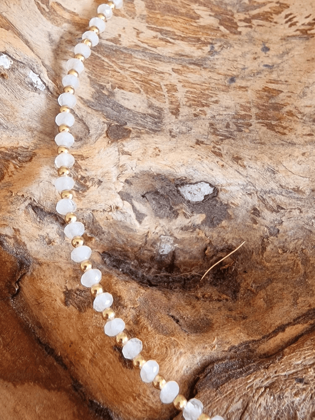 Collier Stone & Steel Pierre de lune