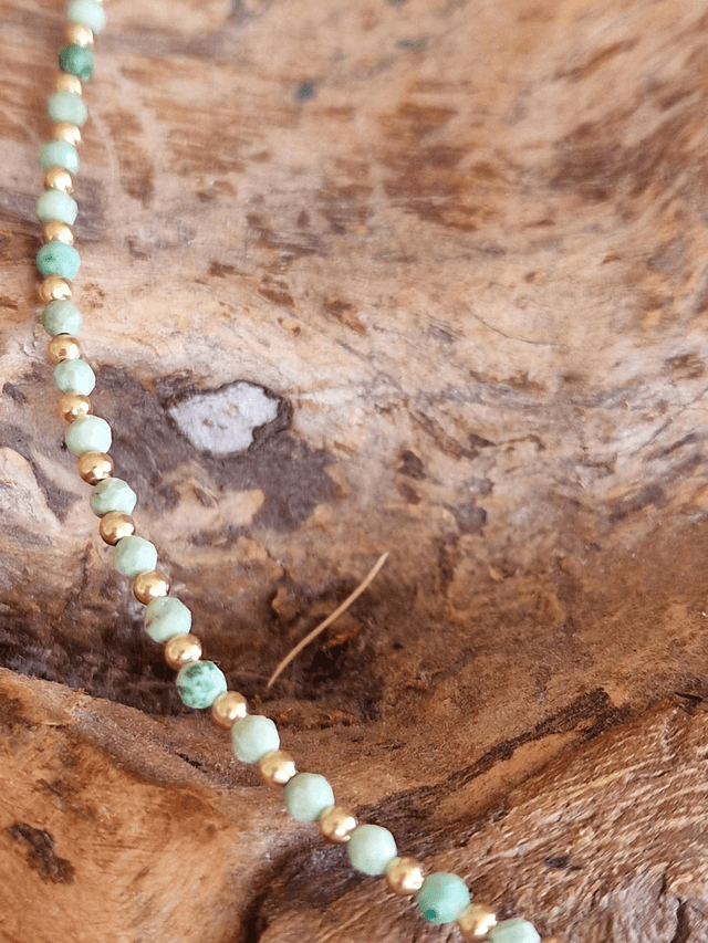 Collier Stone & Steel amazonite du pérou