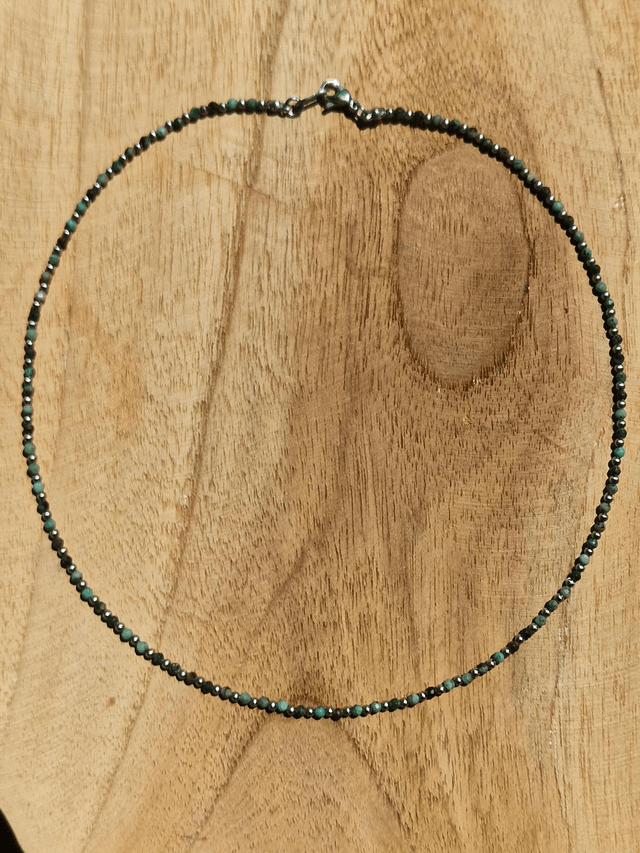 Collier Stone & Steel Turquoise Africaine