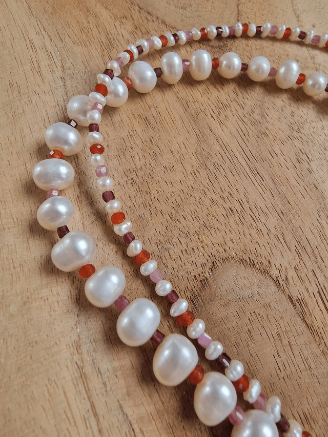Pearl & Pop Sunset mini argent