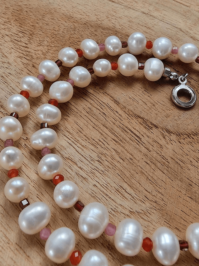 Pearl and Pop  Sunset clip argent