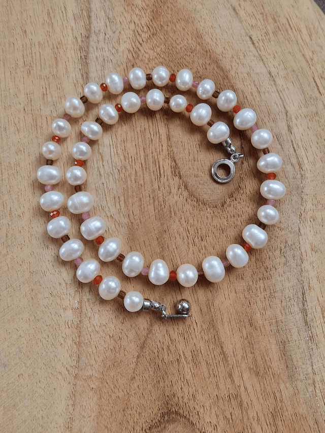 Pearl and Pop  Sunset clip argent